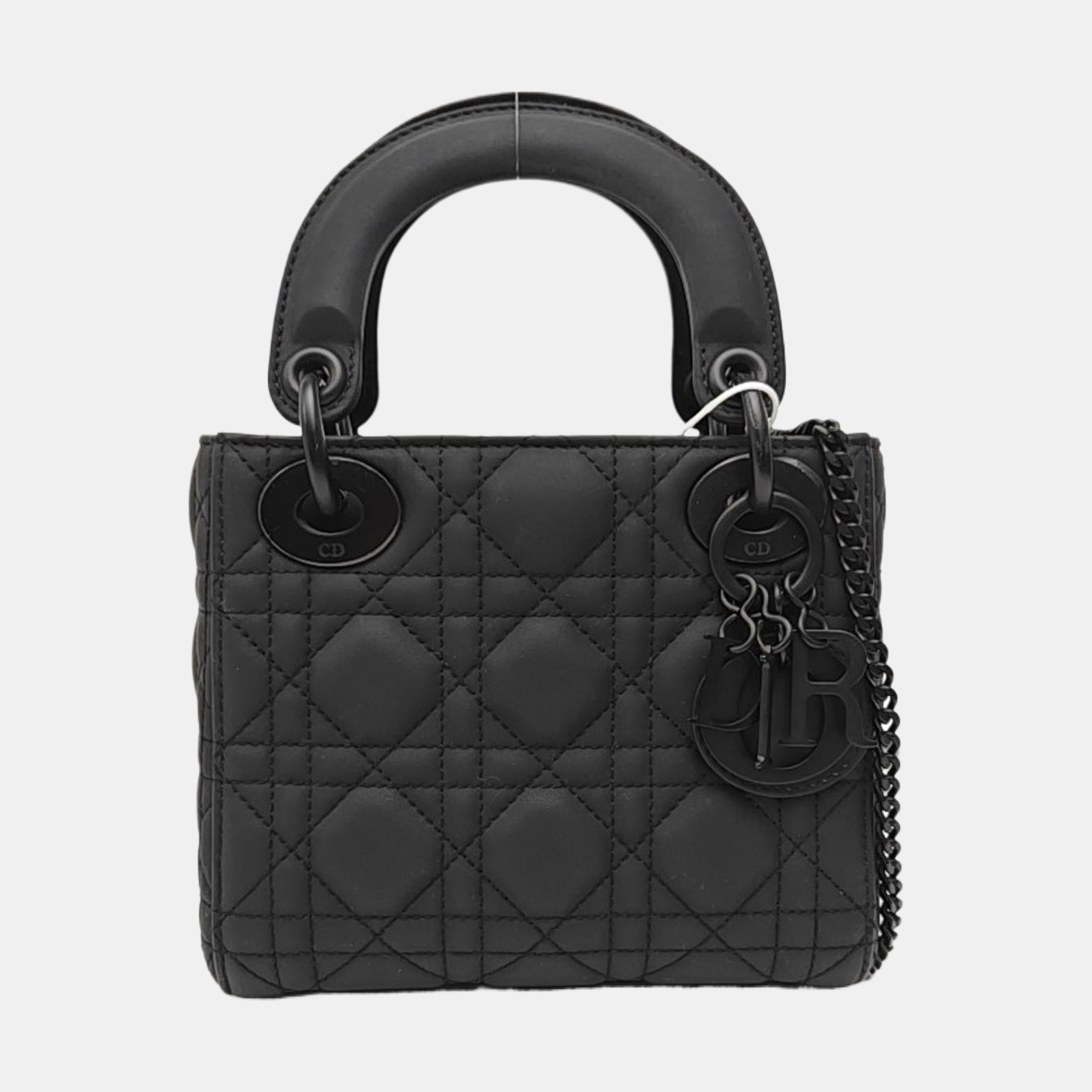 Lady Dior Mini Cannage Calfskin Black