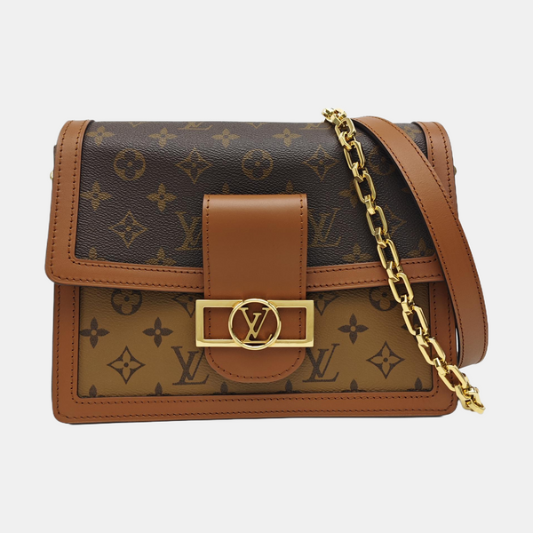 DAUPHINE MM Monogram Coated Canvas Brown