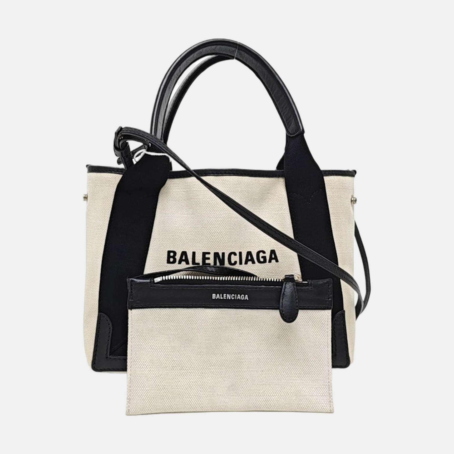 Navy Mini Canvas White
