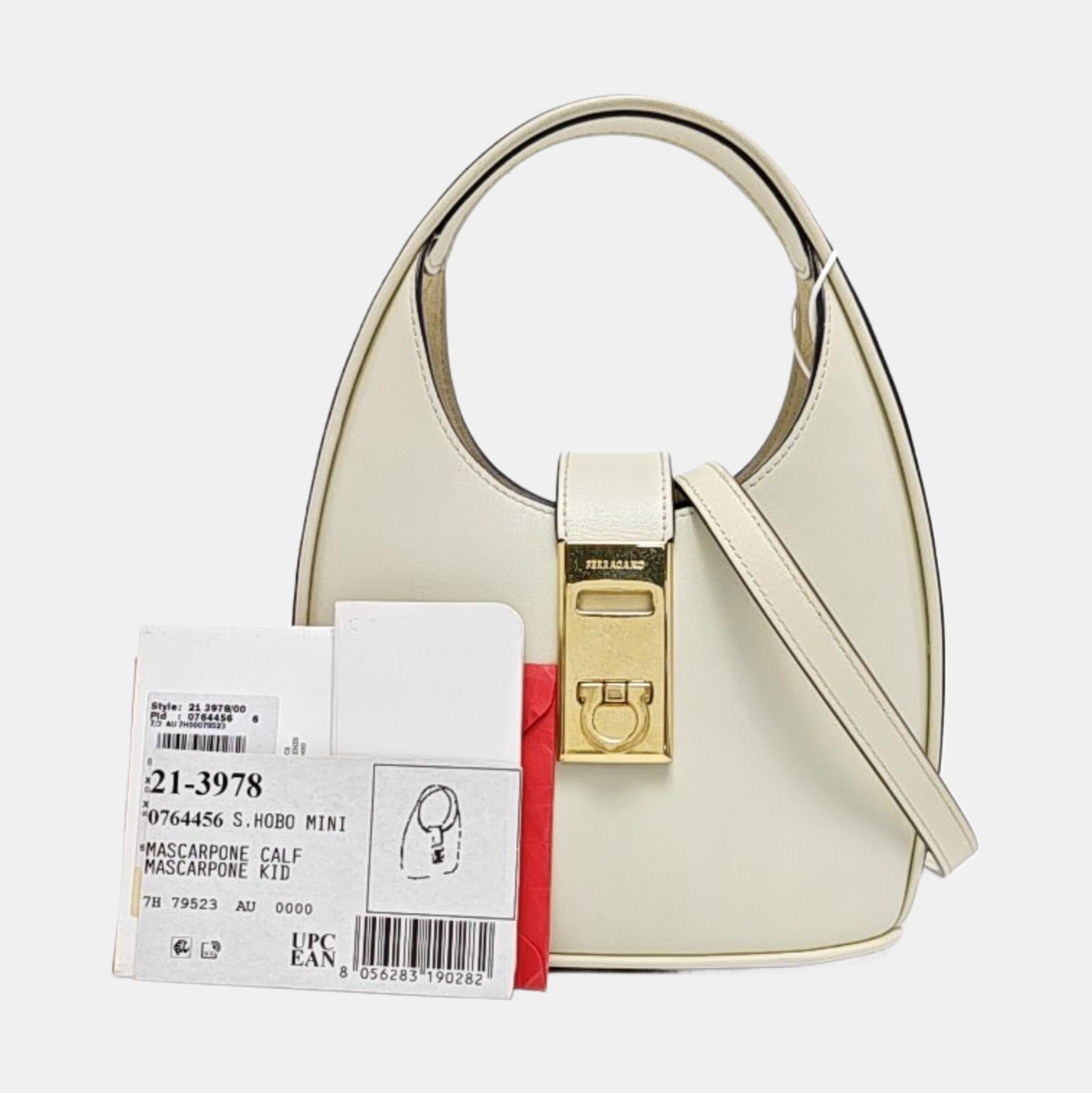 Calfskin Shoulder Bag Beige