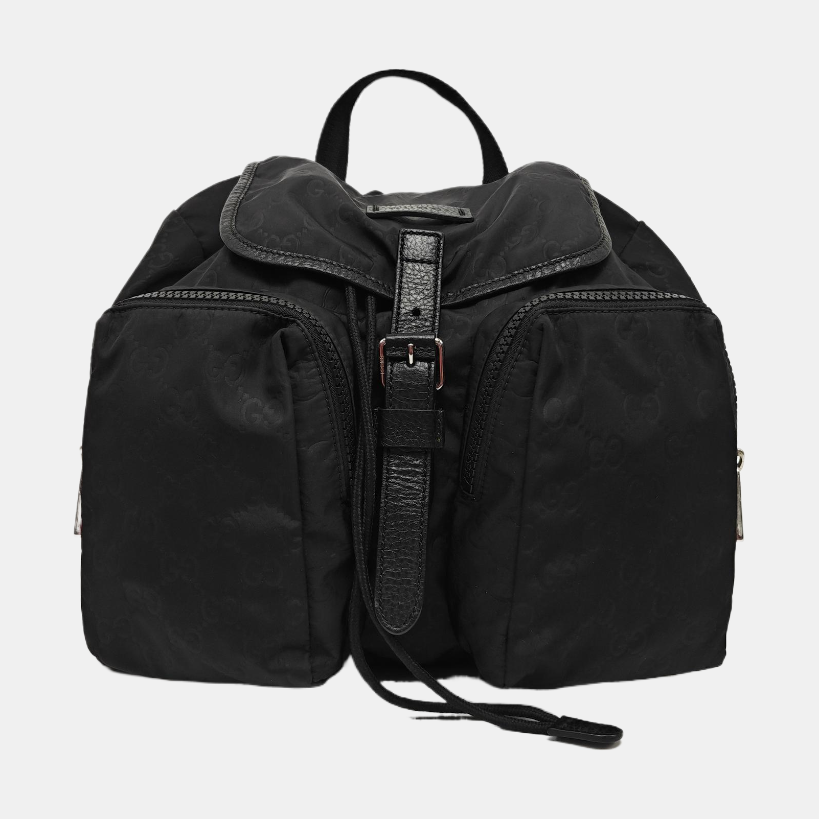 Monogram Nylon Backpack Black