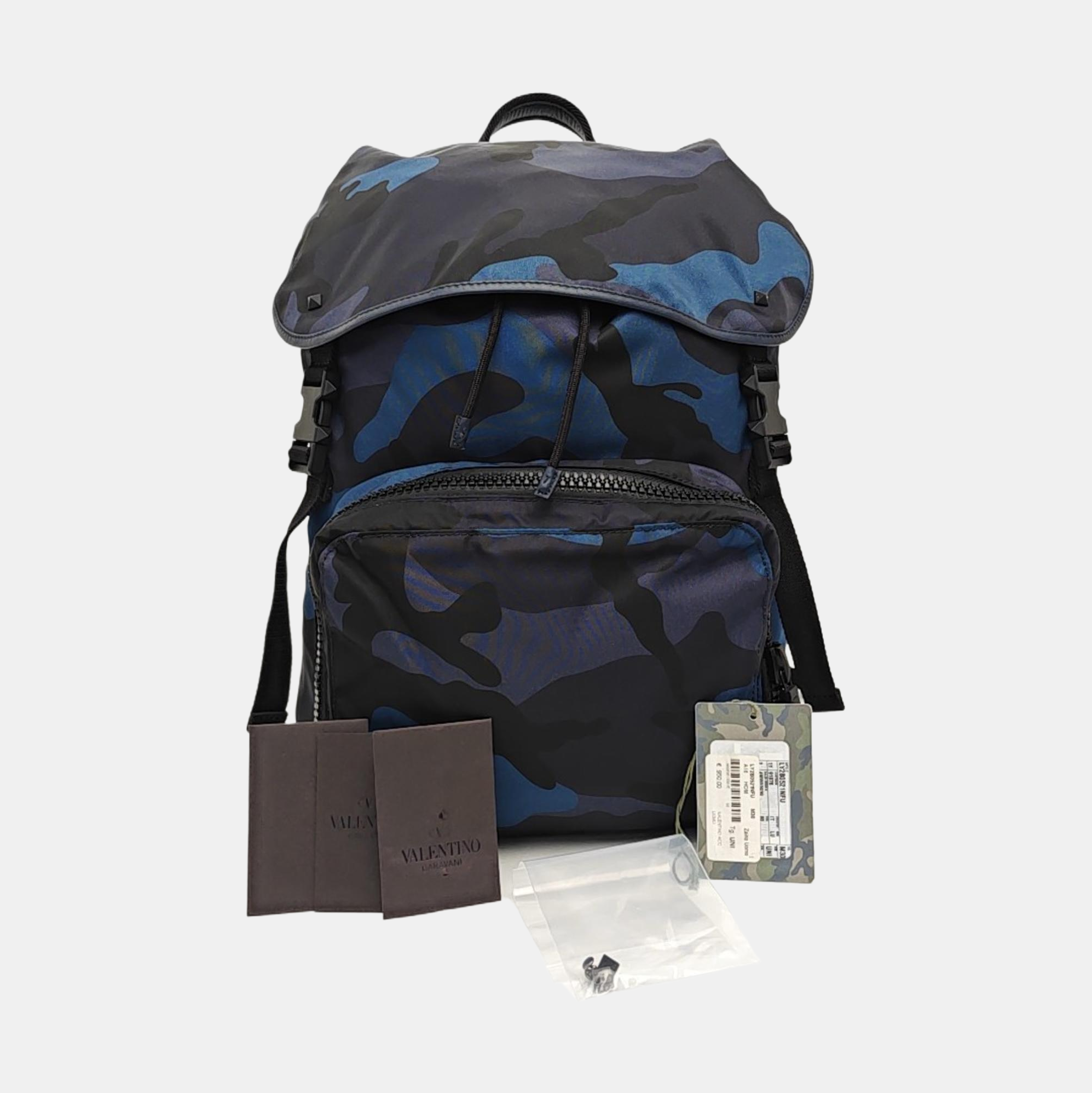 Nylon Backpack Blue