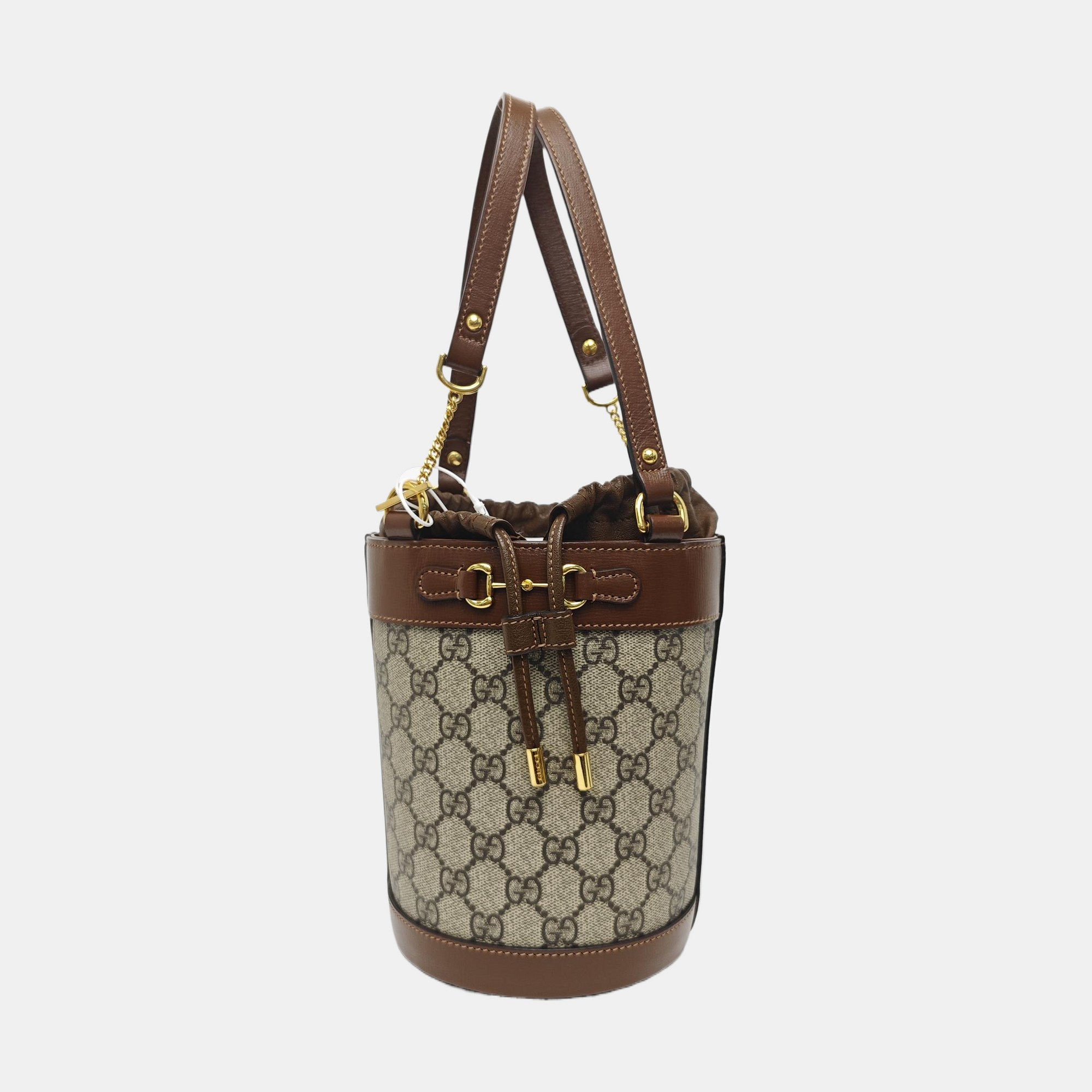 Horsebit 1955 Small Coated Canvas Beige