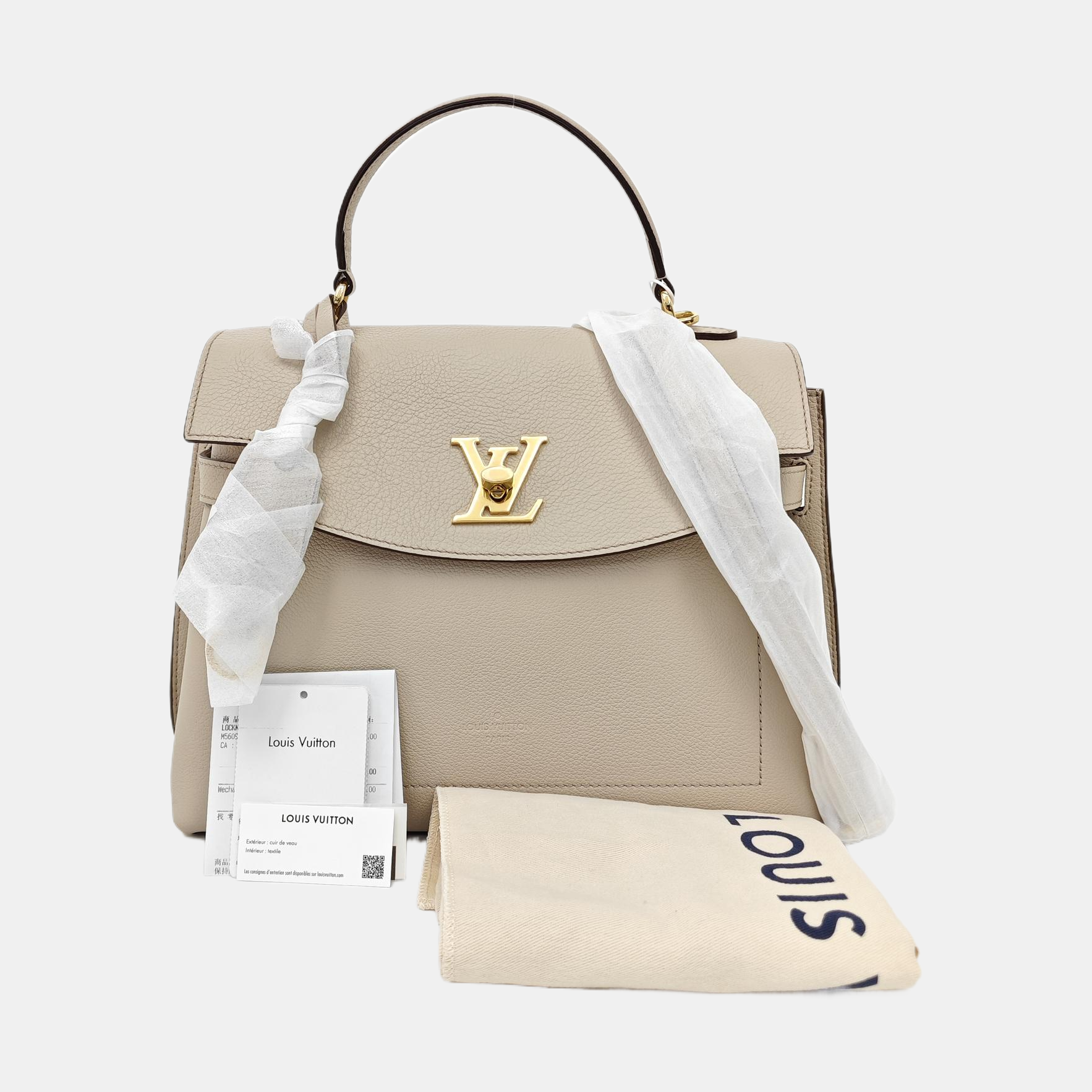Calfskin Shoulder Bag Beige