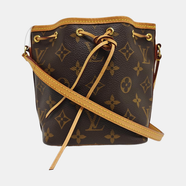 NÉONOÉ Nano Monogram Coated Canvas Brown