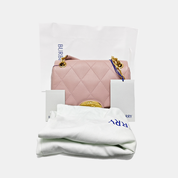 Quilted Calfskin Crossbody Bag Pink