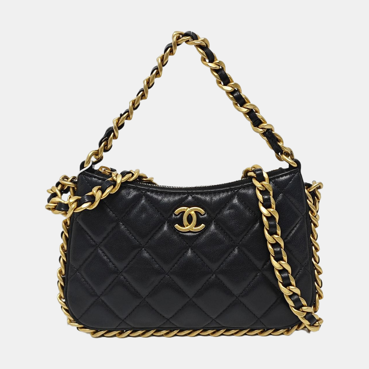 HOBO Small Quilted Lambskin Black