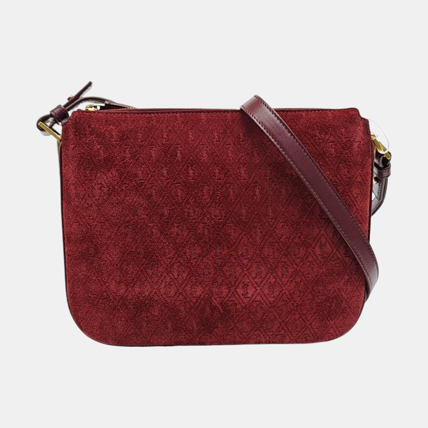 MONOGRAM ALL OVER Suede Red