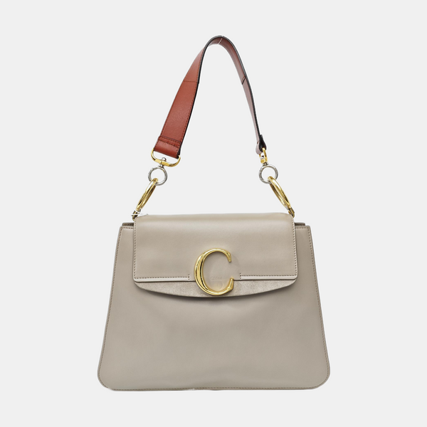 Chloé C Medium Calfskin Gray