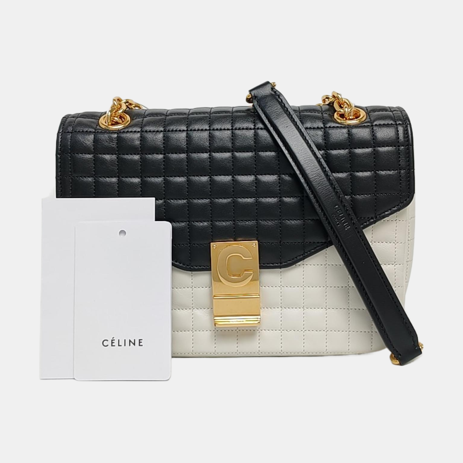 Authenticated pre-owned  C Medium Quilted Calfskin Multicolor - Crossbody Bag at Looply