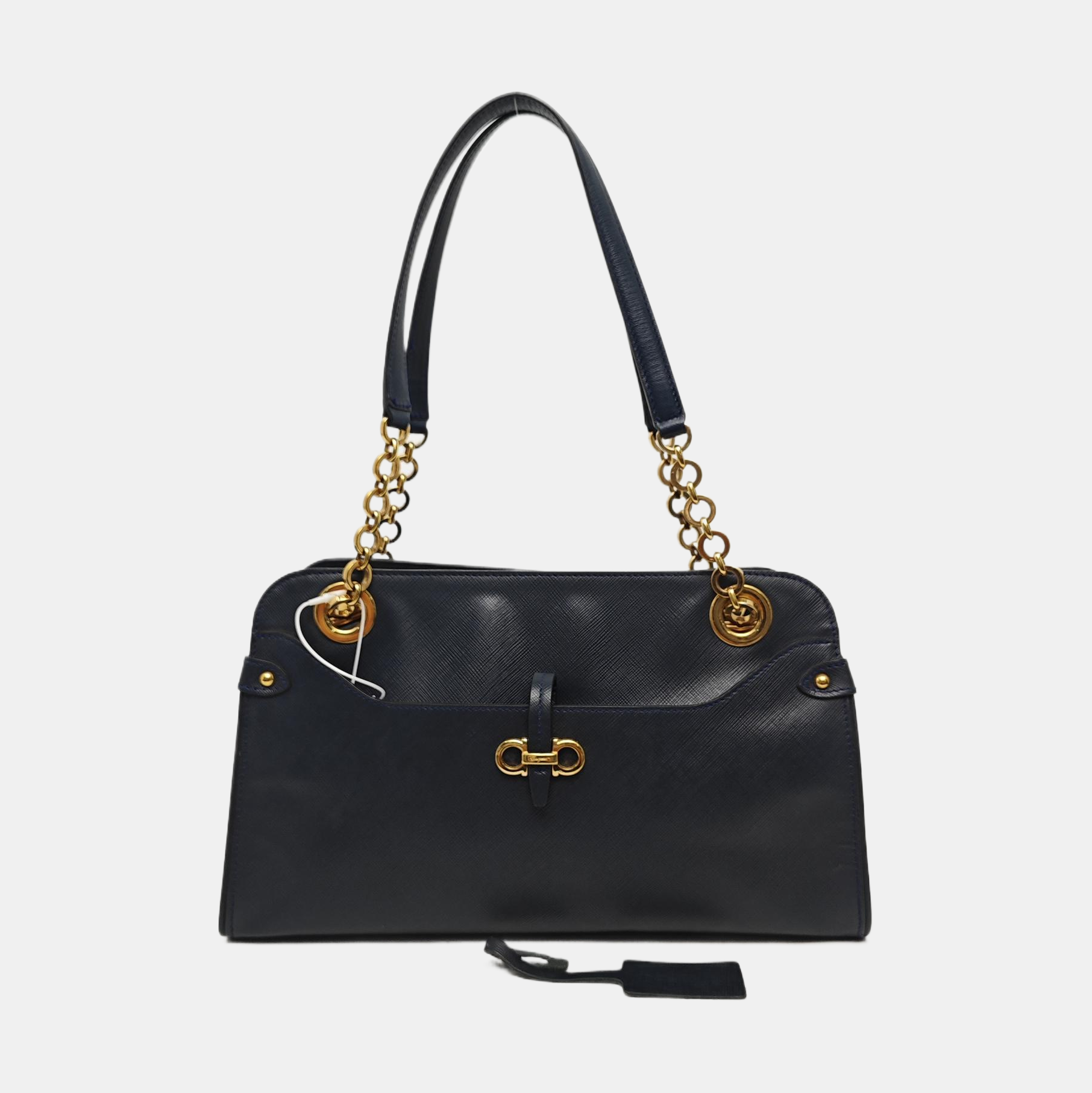 Calfskin Top Handle Bag Blue