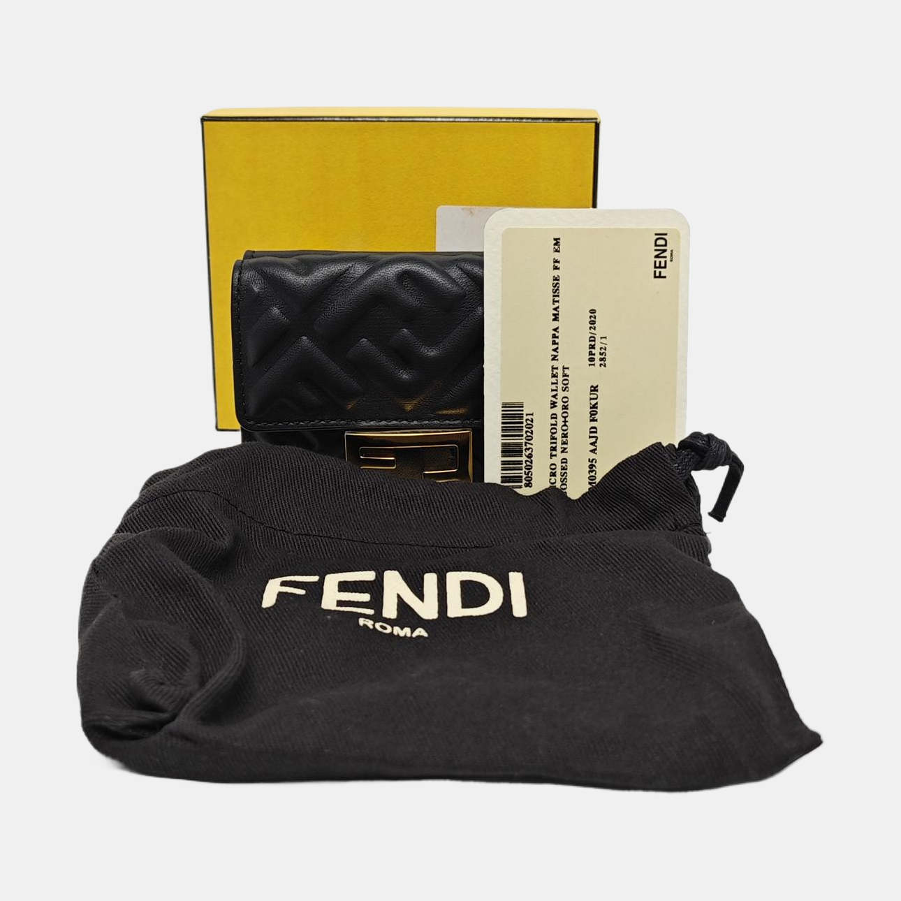 Trifold Monogram Lambskin Black Card Holder