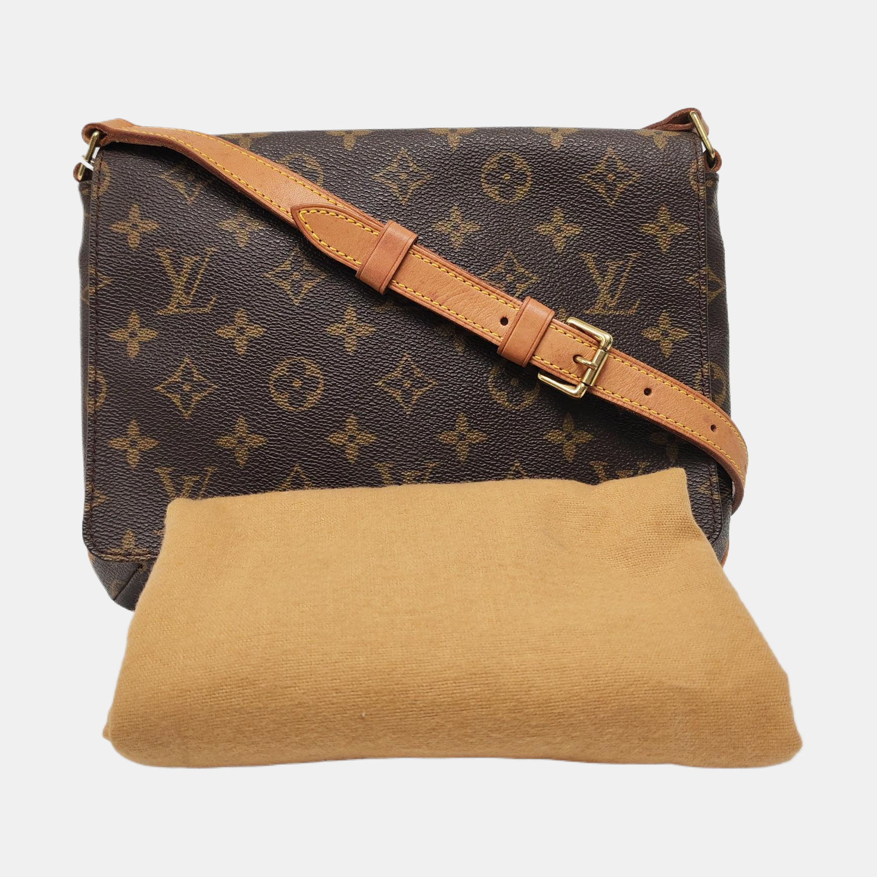 MUSETTE TANGO Monogram Coated Canvas Brown