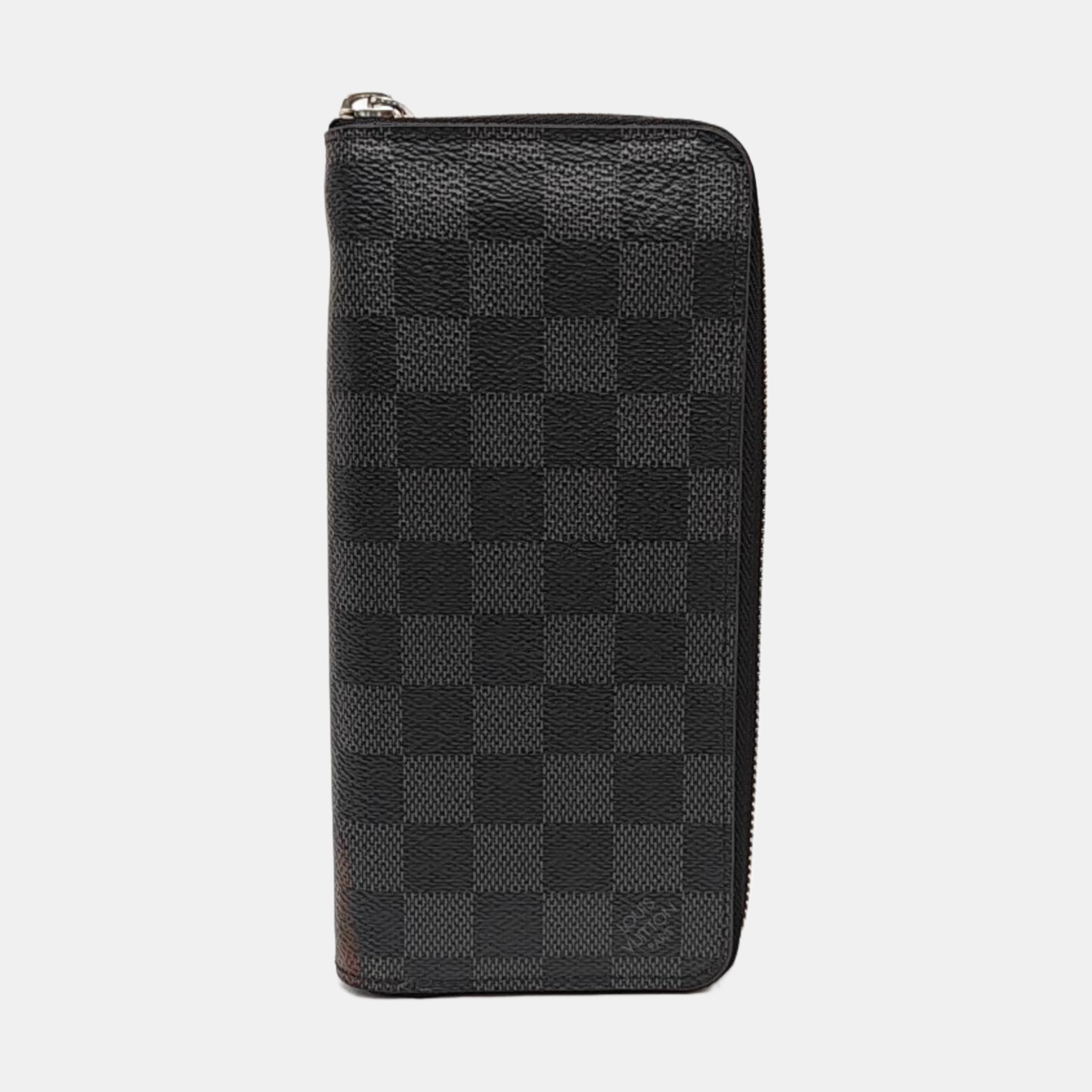 ZIPPY Damier Graphite Coated Canvas Gray Wallet