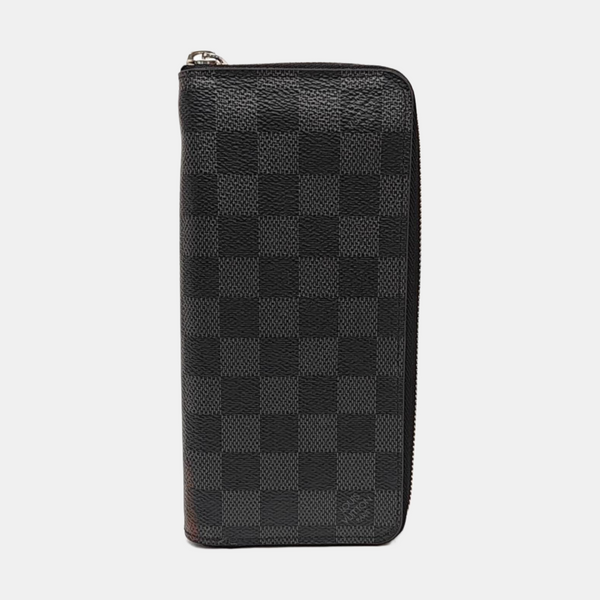 ZIPPY Damier Graphite Coated Canvas Gray Wallet