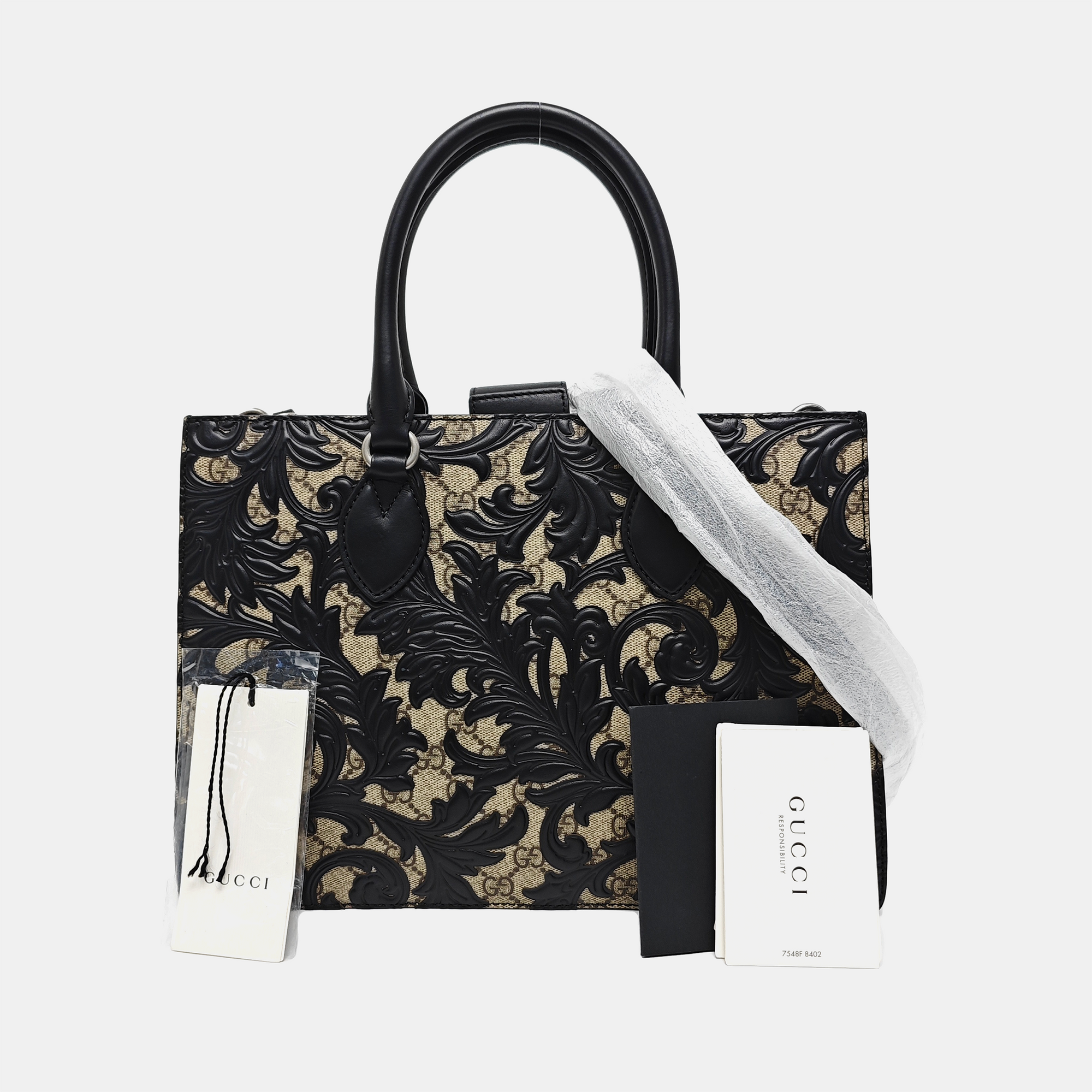 Monogram Coated Canvas Tote Bag Beige