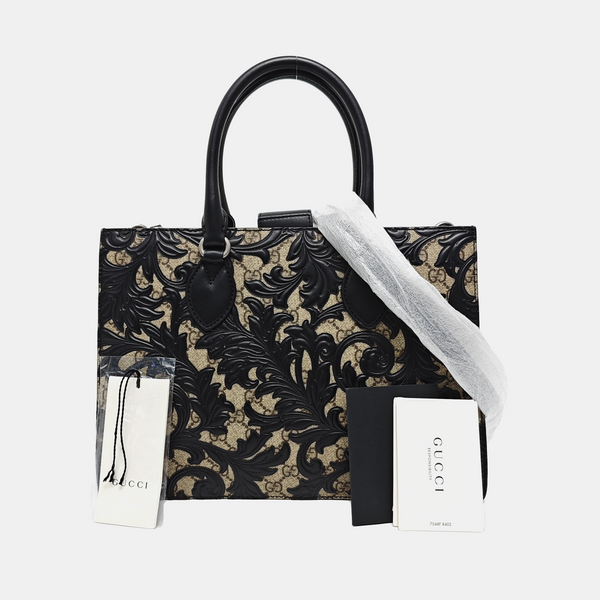 Monogram Coated Canvas Tote Bag Beige