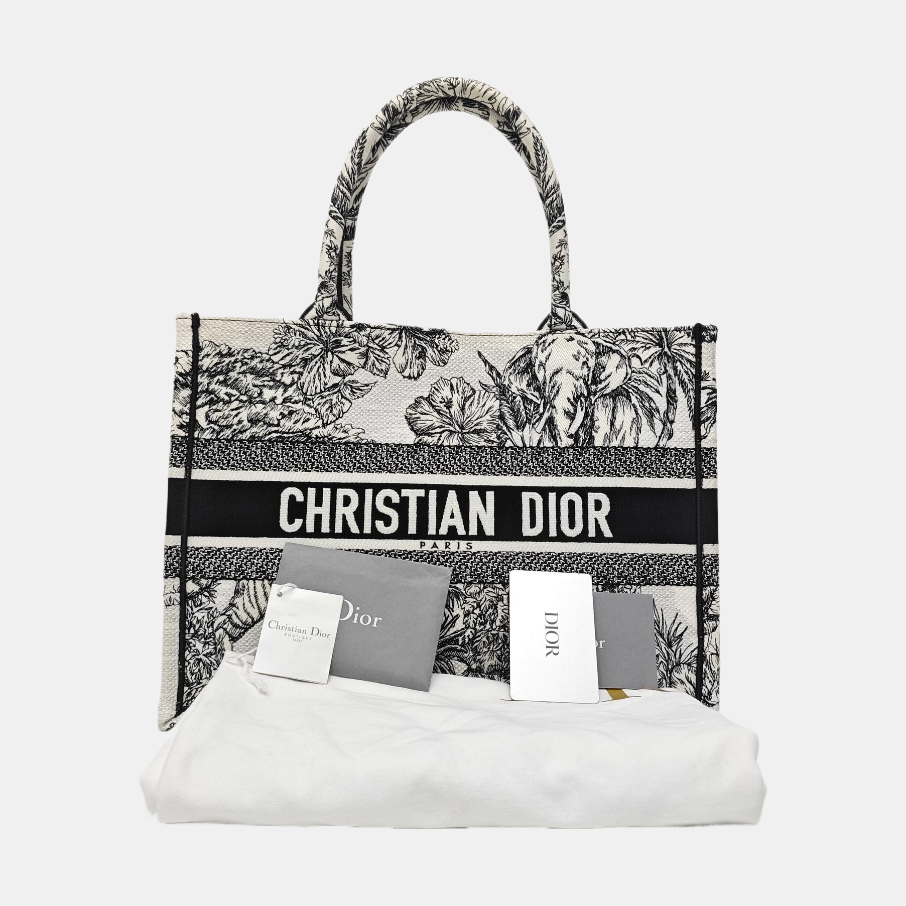 Book Tote Medium Fabric White
