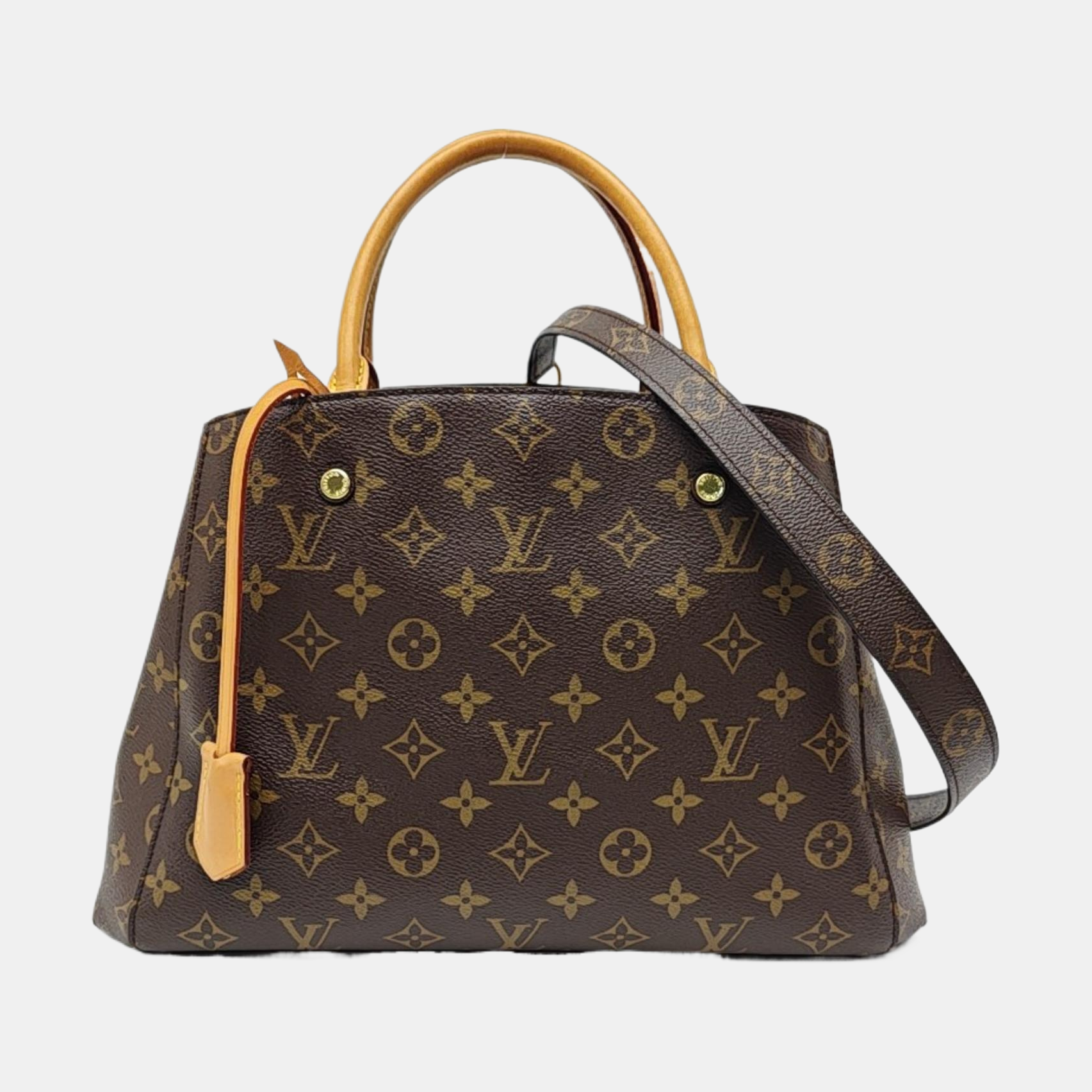 MONTAIGNE Monogram Coated Canvas Brown
