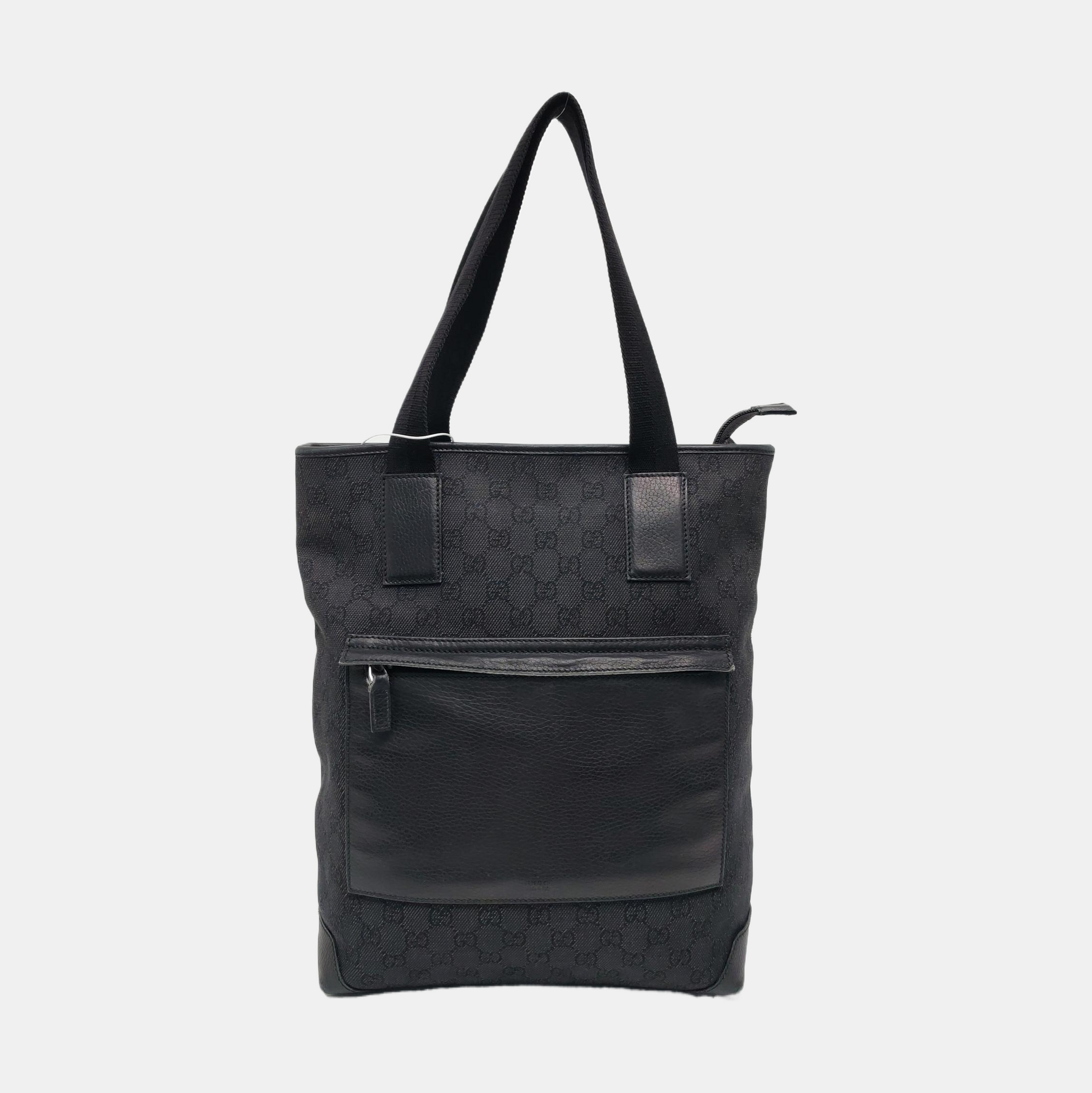 Monogram Canvas Tote Bag Black