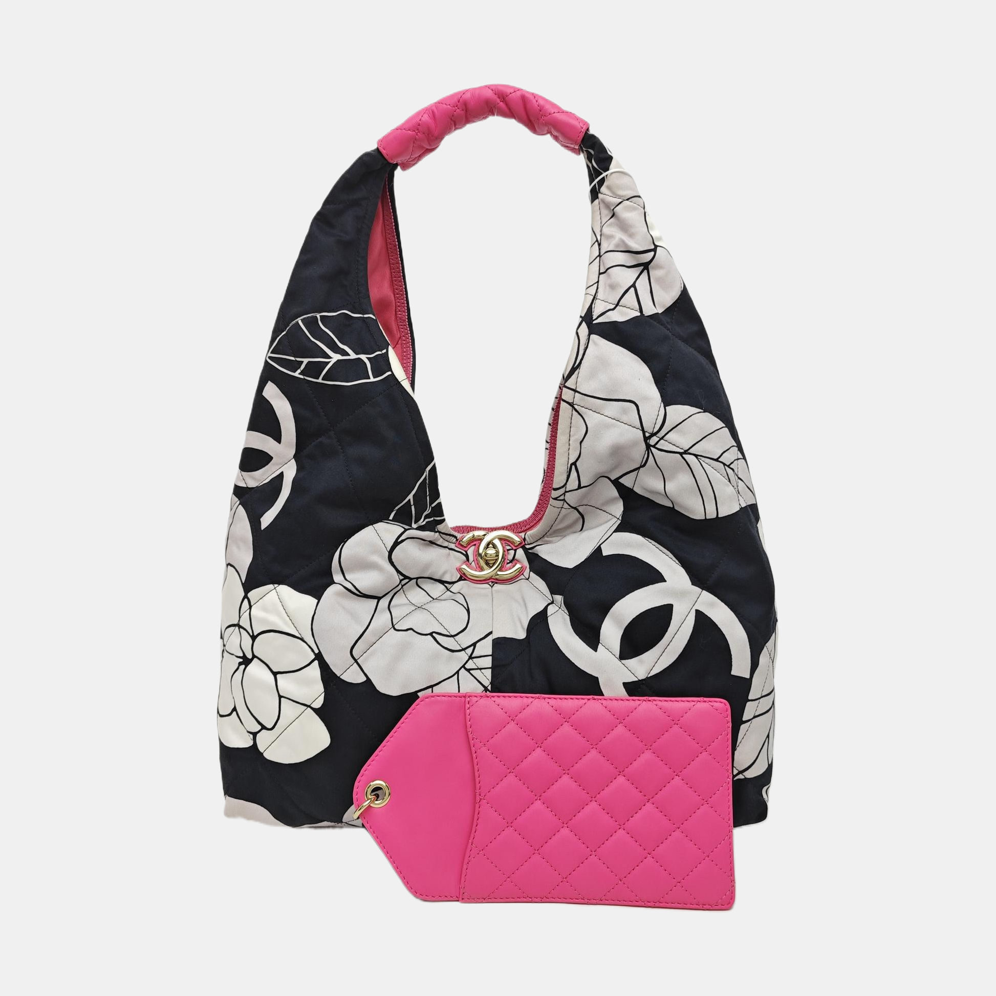 Quilted Canvas Shoulder Bag Small Multicolor