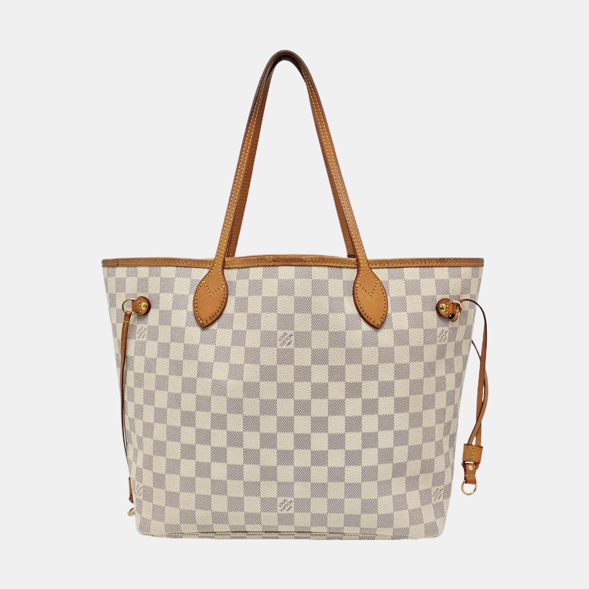 Authenticated pre-owned  NEVERFULL MM Coated Canvas White - Tote Bag at Looply