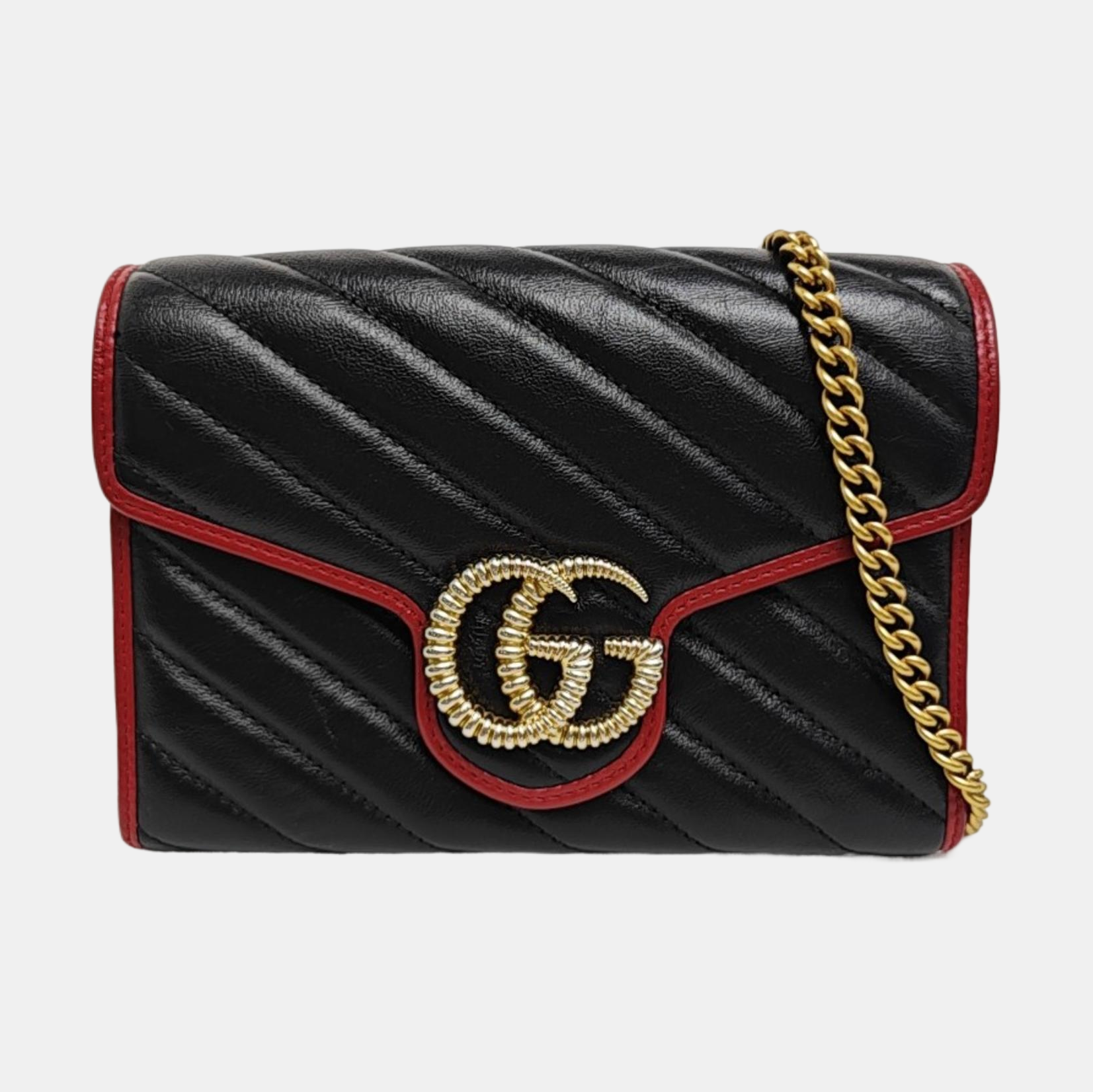 GG Marmont Mini Quilted Calfskin Black