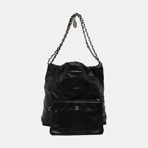 CHANEL 22 Small Quilted Calfskin Black