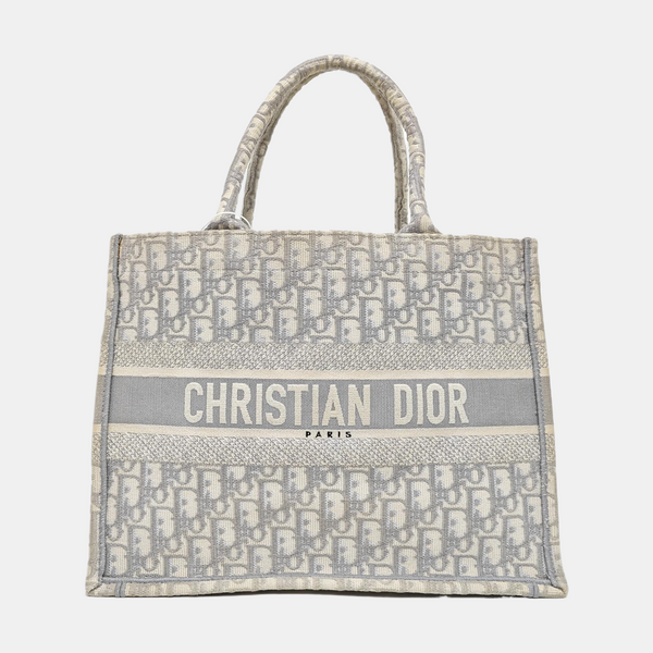 Book Tote Medium Oblique Canvas Gray