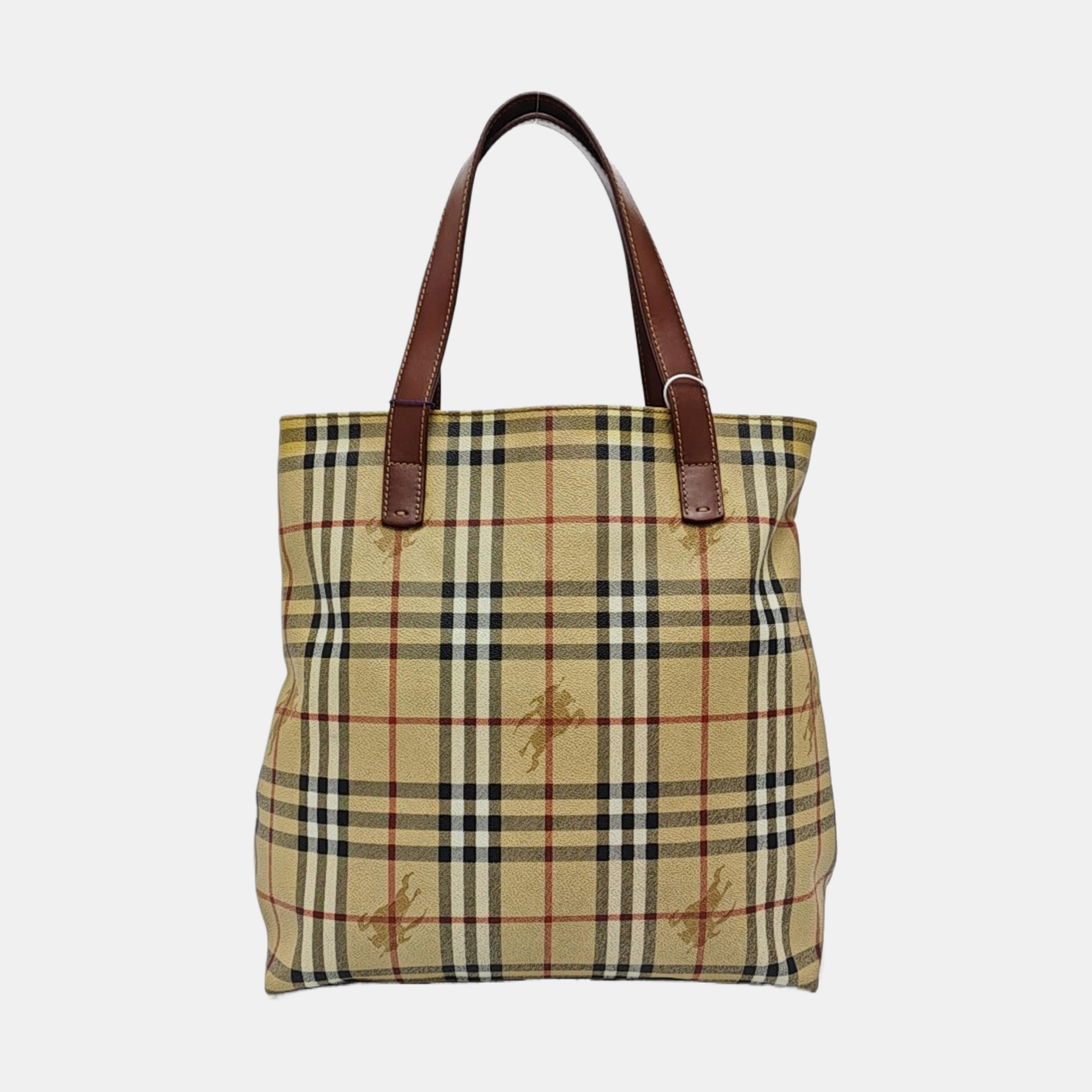 Coated Canvas Tote Bag Beige