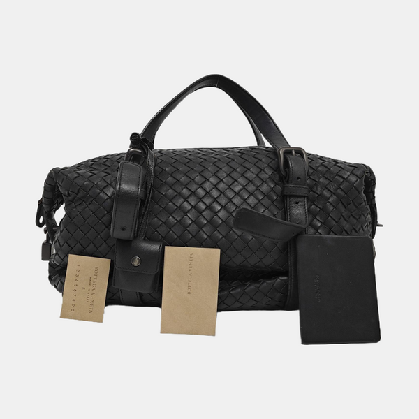 Lambskin Top Handle Bag Black