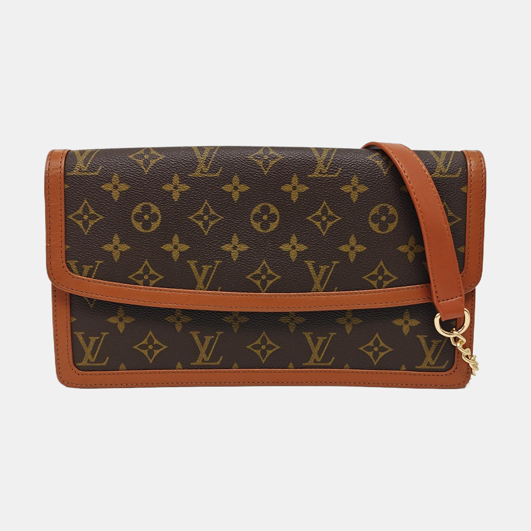 DAME GM Monogram Coated Canvas Brown
