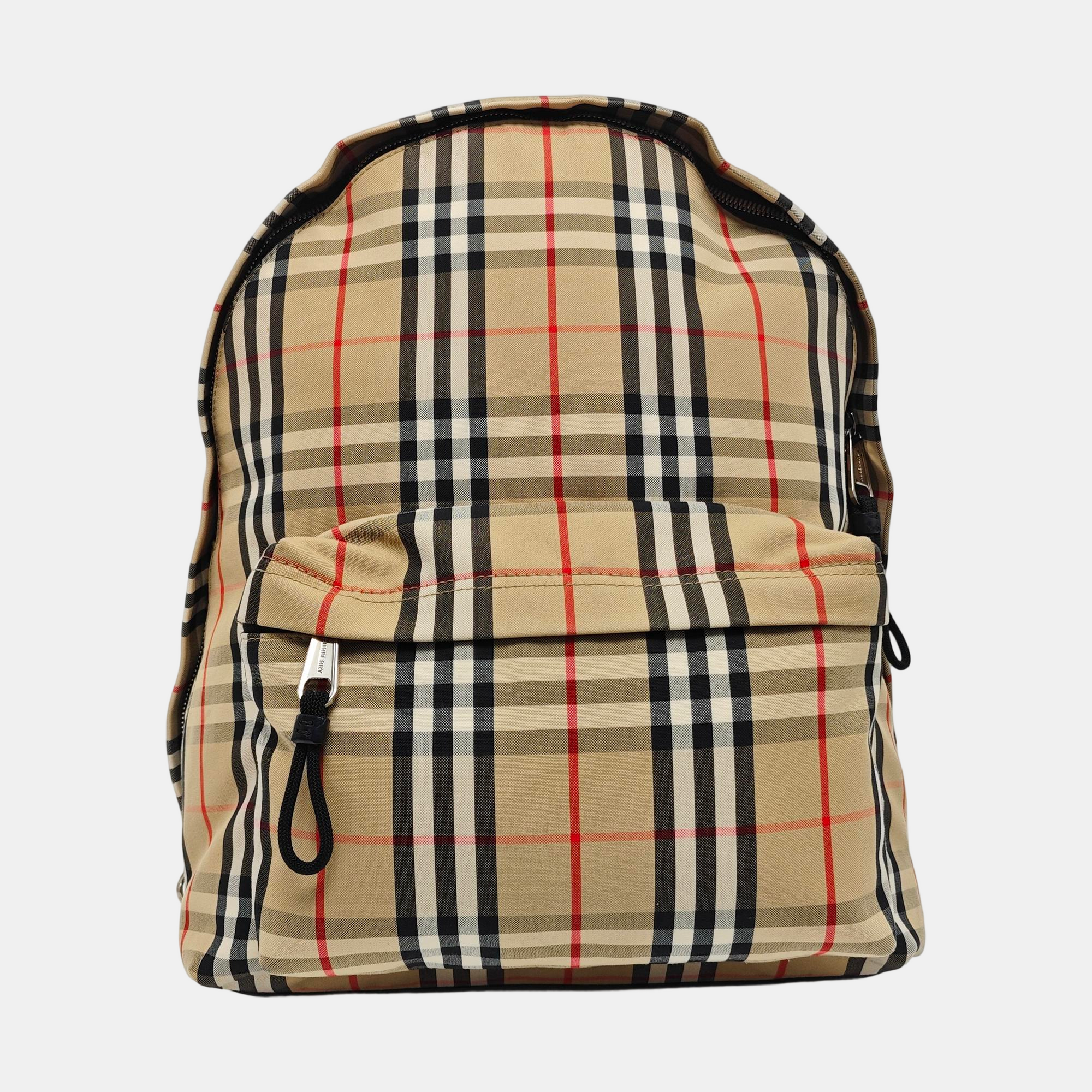 Quilted Fabric Backpack Beige