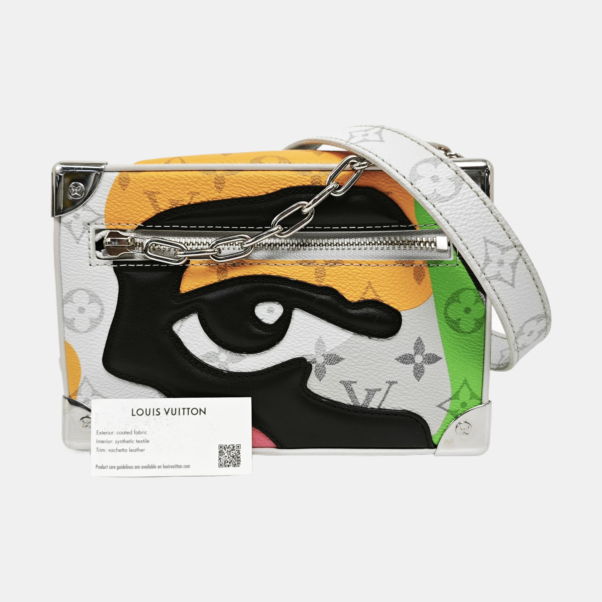 SOFT TRUNK Mini Monogram Coated Canvas White