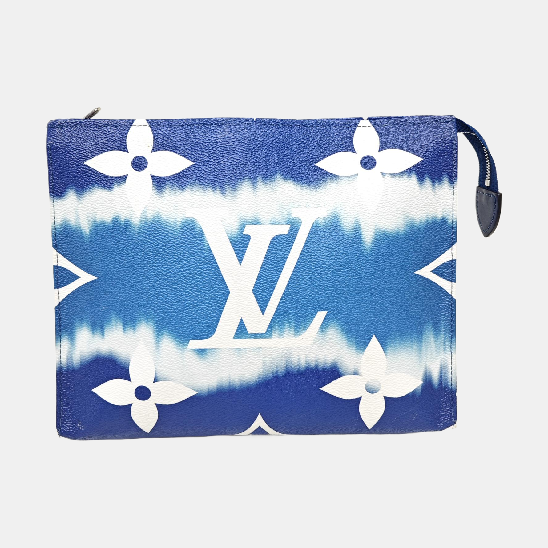 TOILET POCKET 26 Monogram Coated Canvas Blue