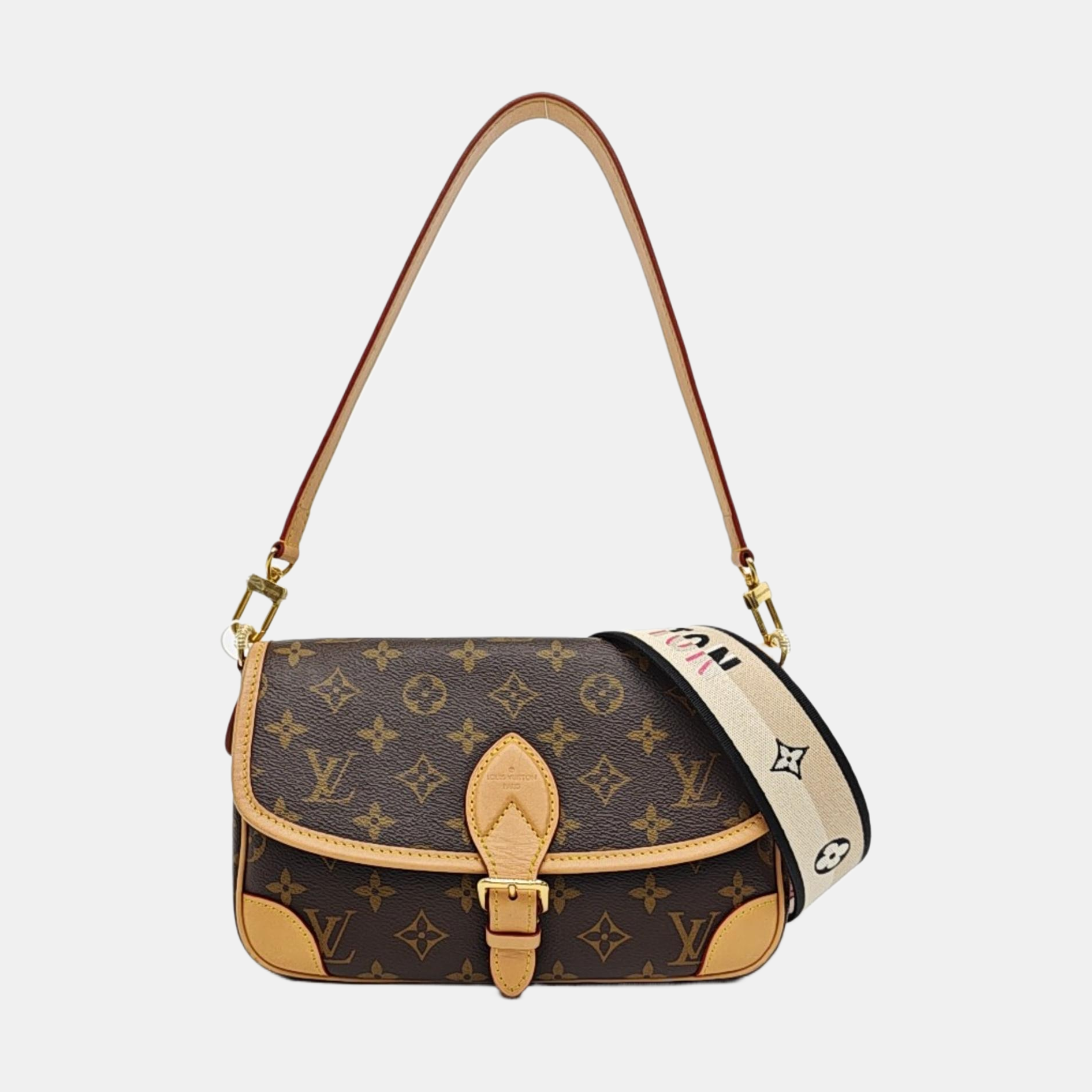 DIANE Monogram Coated Canvas Brown