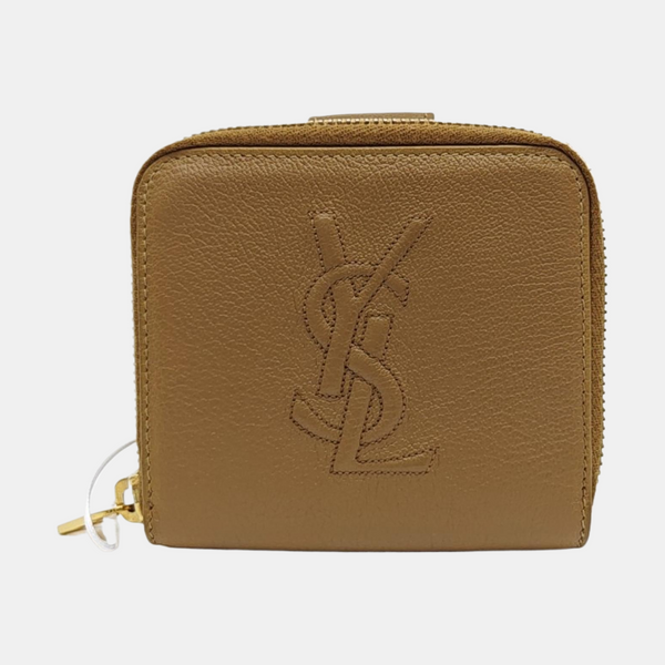 Quilted Calfskin Wallet Brown