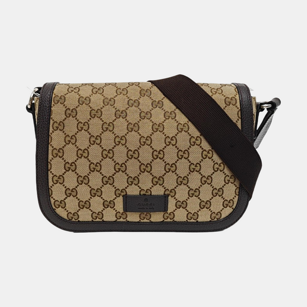 Monogram Canvas Crossbody Bag Brown