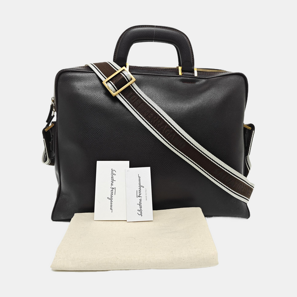 Calfskin Shoulder Bag Brown