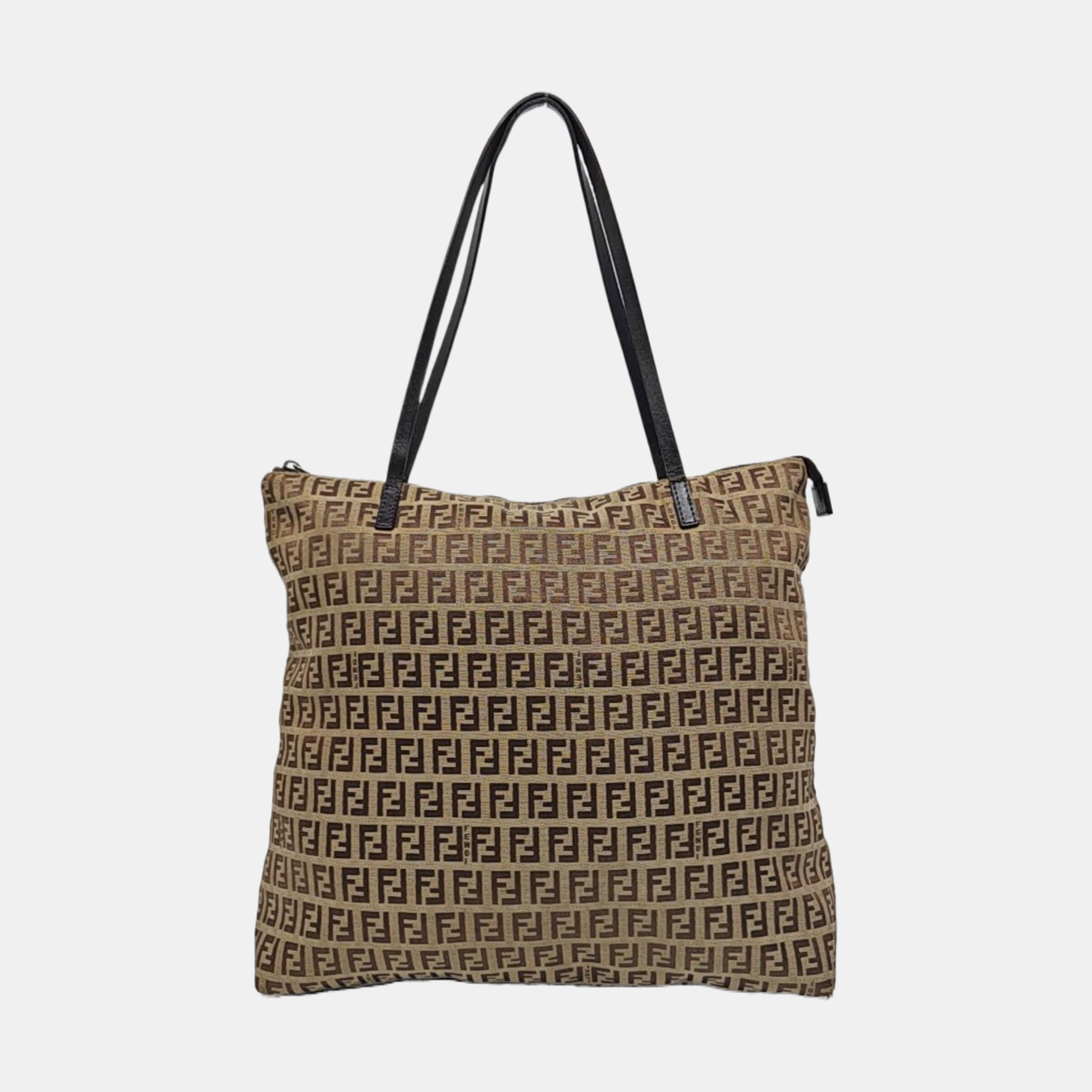 Canvas Top Handle Bag Brown