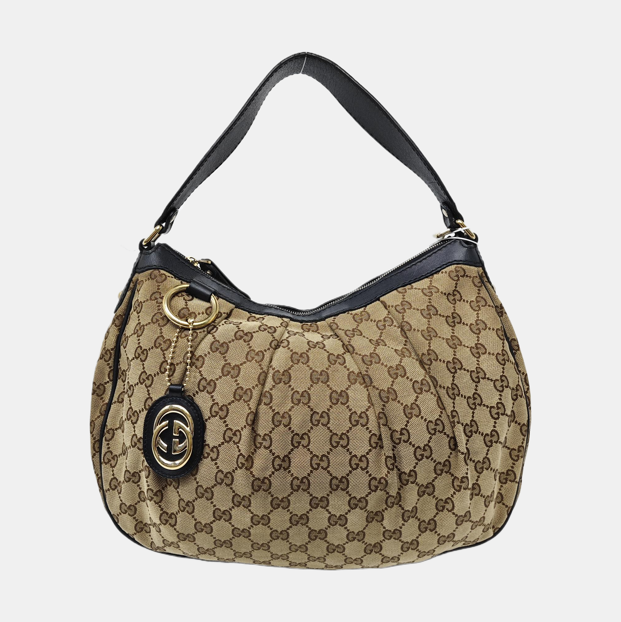 Monogram Canvas Top Handle Bag Brown