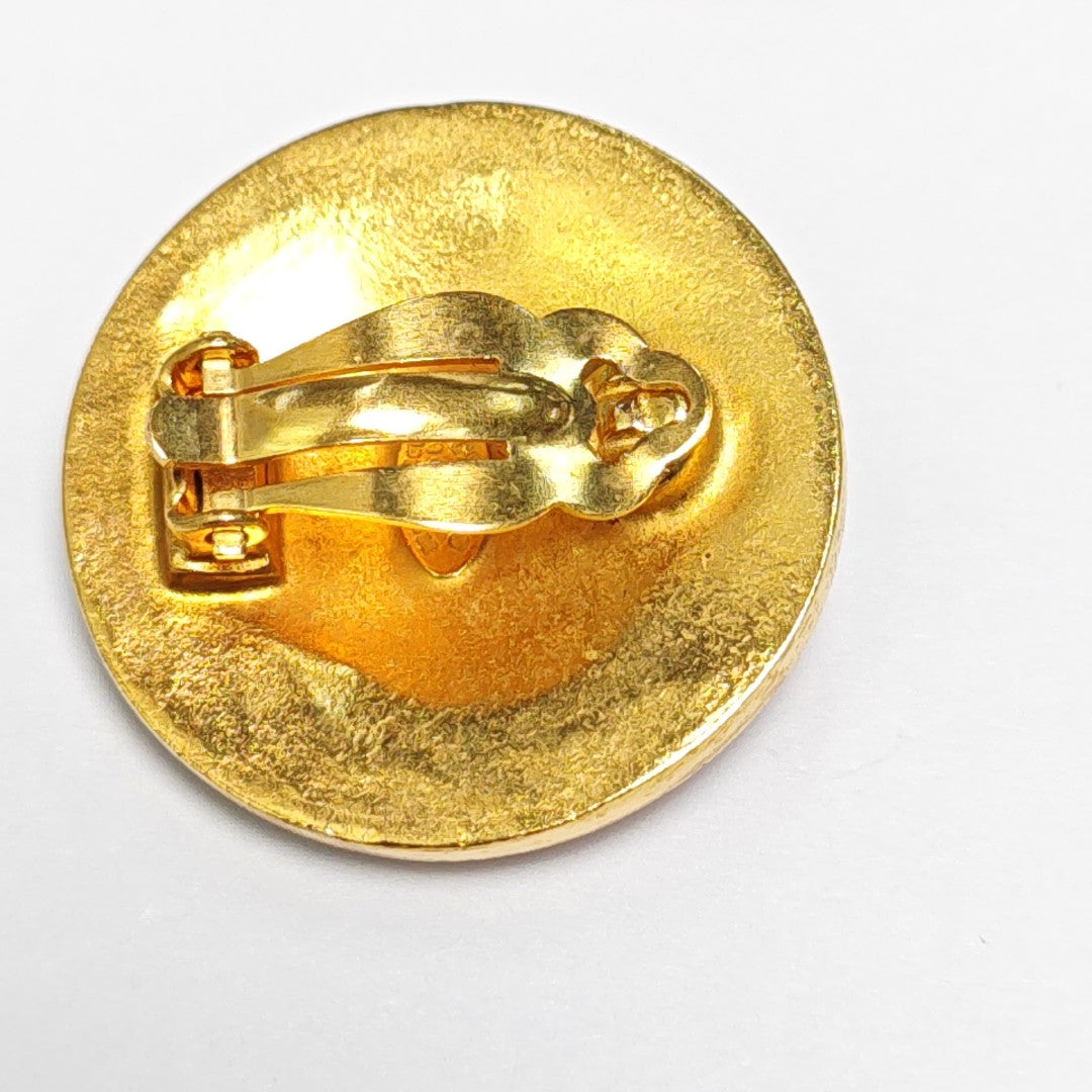 Metal Gold Clip On Earrings