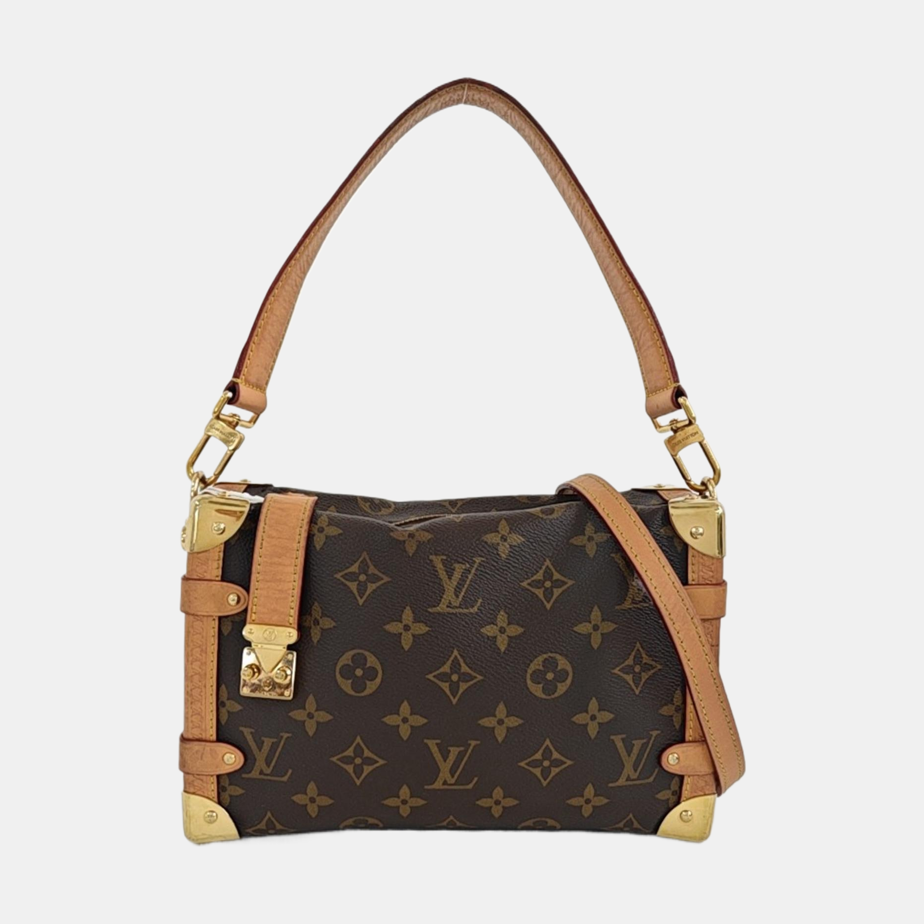 SIDE TRUNK MM Monogram Coated Canvas Brown