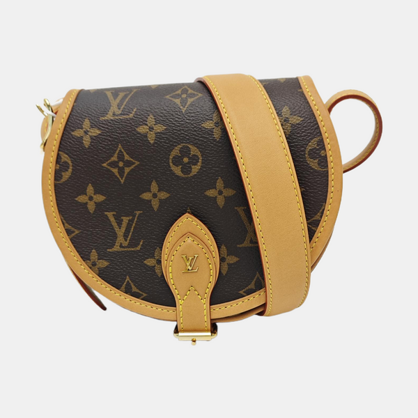 TAMBOURINE Monogram Coated Canvas Brown