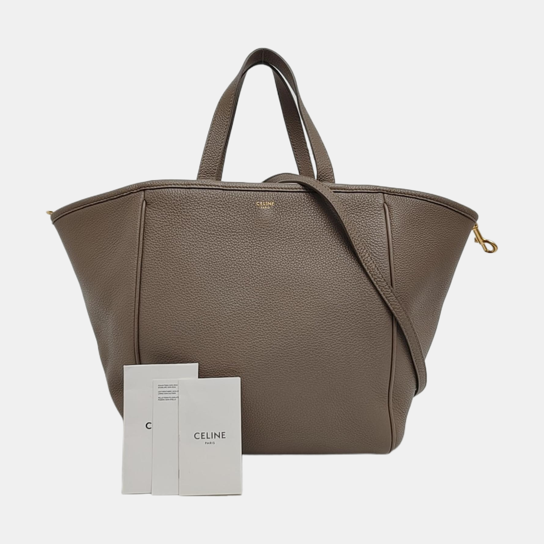 Calfskin Shoulder Bag Gray