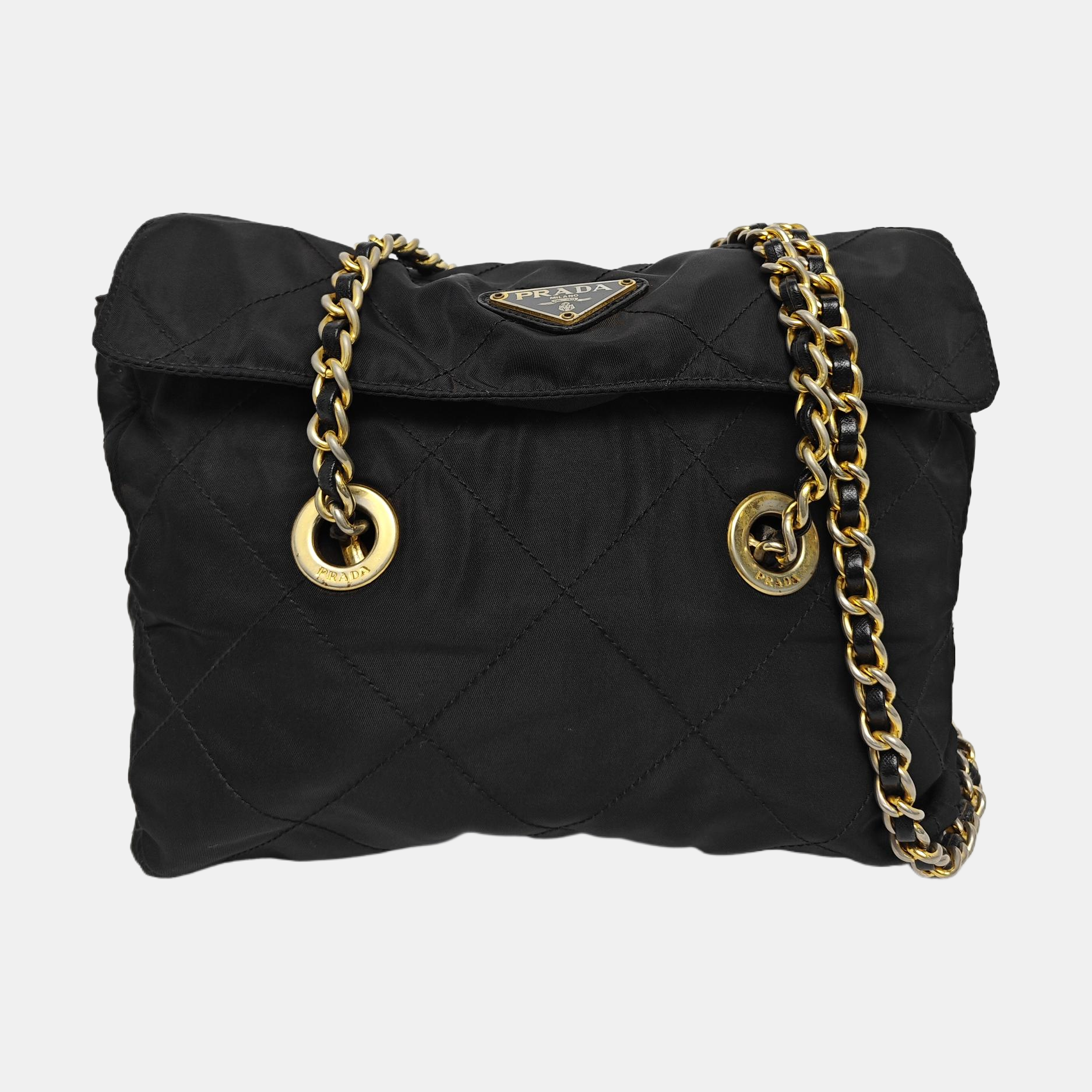 Nylon Quilted Nylon Black