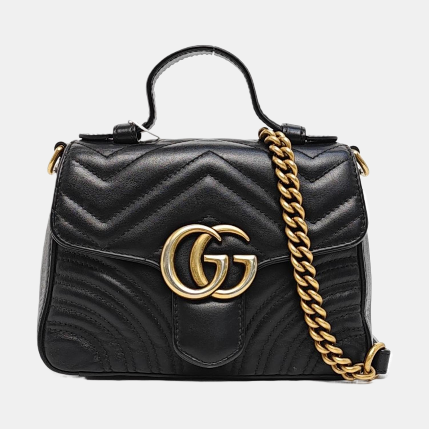 GG Marmont Mini Quilted Calfskin Black