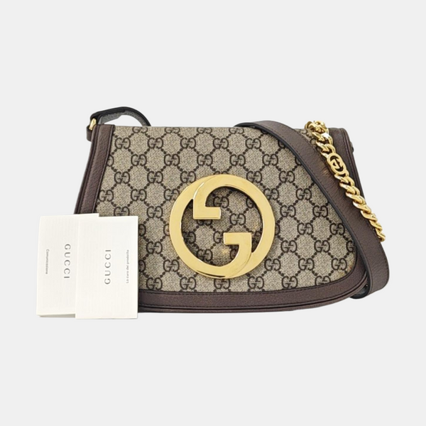 Blondie Small Monogram Coated Canvas Brown