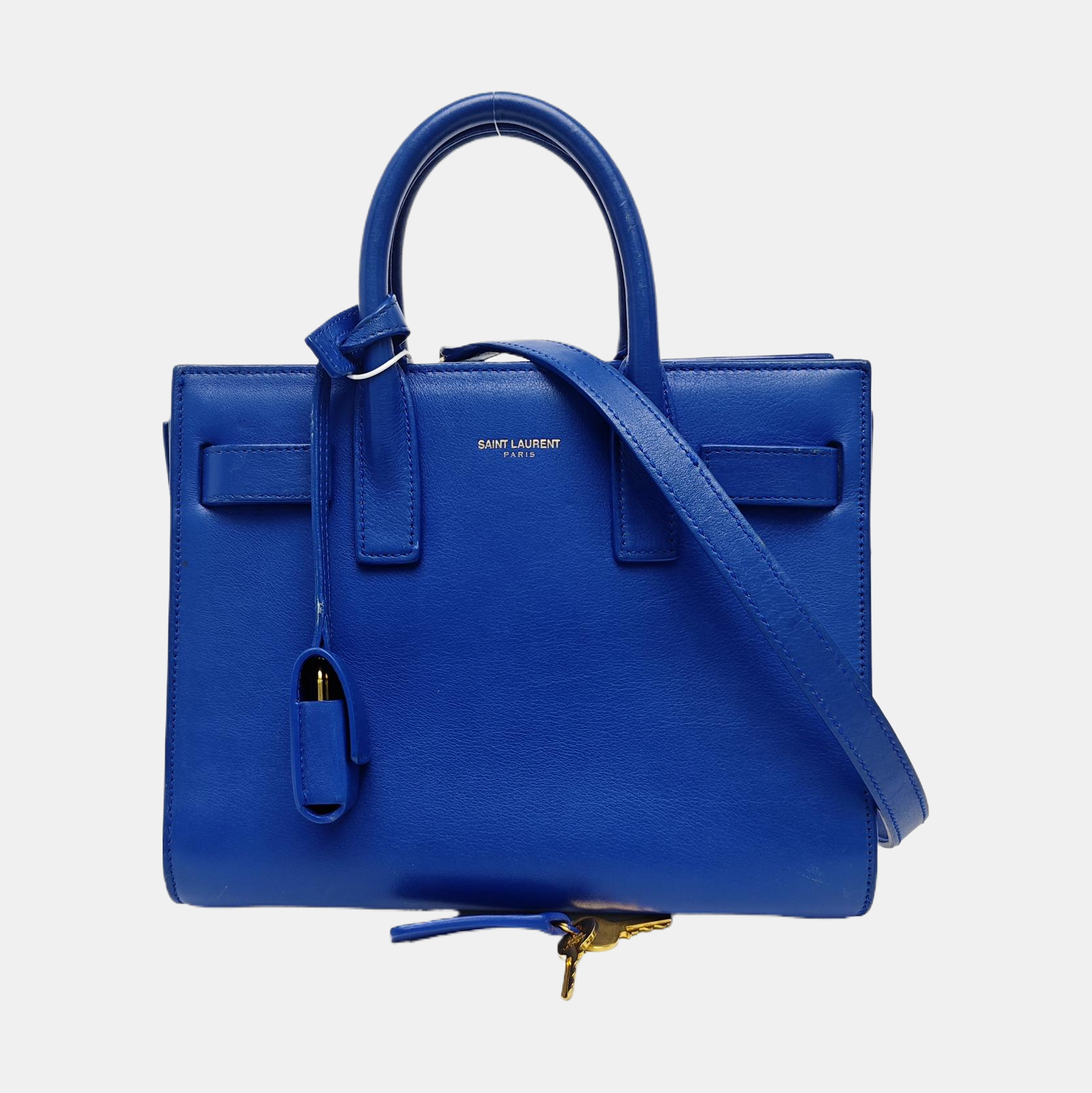 SAC DE JOUR Nano Calfskin Blue
