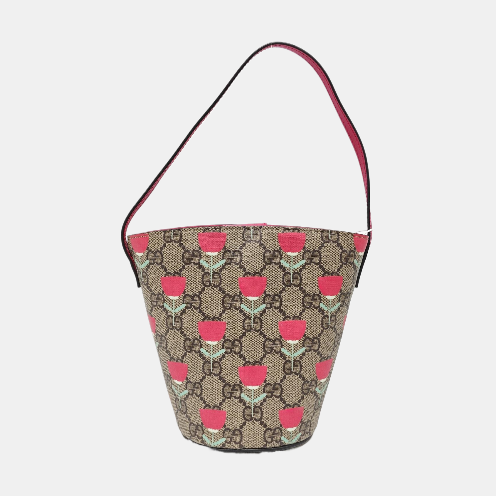 Children’s GG Bucket Monogram Coated Canvas Beige